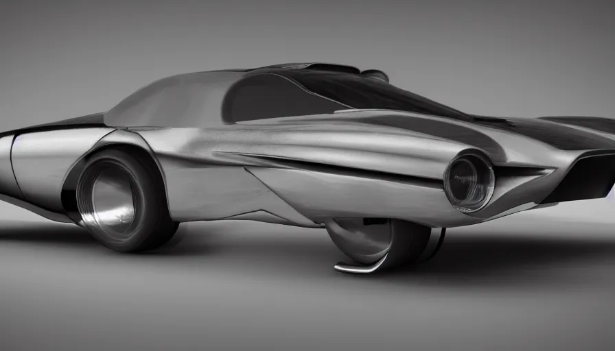 Prompt: retro futuristic car, 8 k photorealistic, hd, high details, trending on artstation