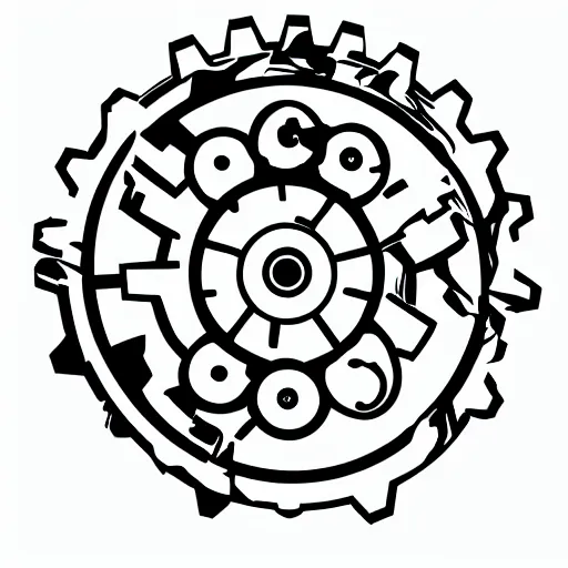 Prompt: a vector image of a gear made with a wheat mask