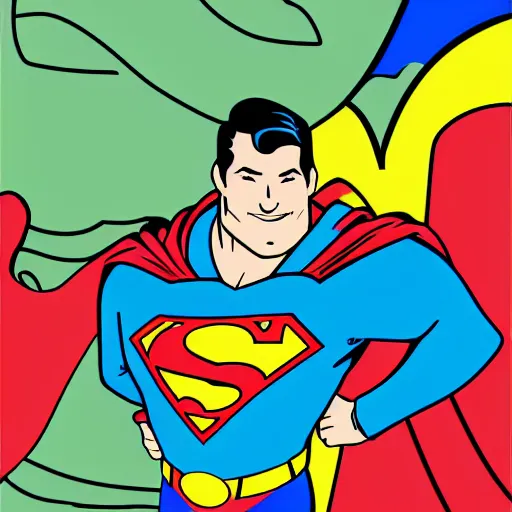 Image similar to superman as a very young boy smiling on the cartoon wild - kratts, sticker - art, svg vector, adobe - illustrator