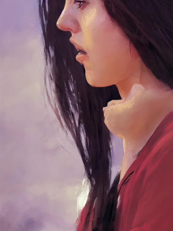 Image similar to an ultradetailed beautiful portrait painting of a cuban girl as a doctor, side view, oil painting, high resolution, by ilya kuvshinov, greg rutkowski and makoto shinkai