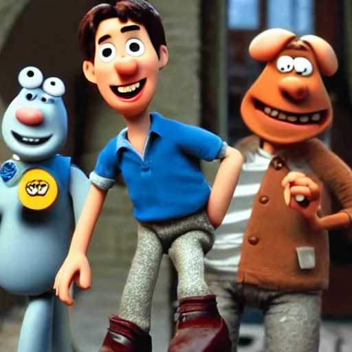 Prompt: aardman animation tom cruise in tom cruise and gromit