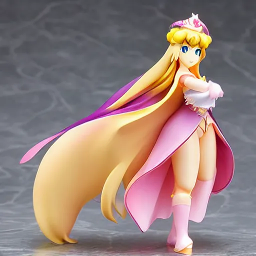 Prompt: princess peach kimono pvc figure by aniplex