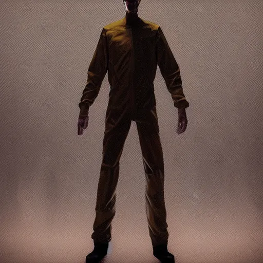 Prompt: A comic book style portrait painting of a tall and slender man, wearing a beige utilitarian jumpsuit, in a space horror setting, unreal 5, DAZ, hyperrealistic, octane render, RPG portrait, dynamic lighting