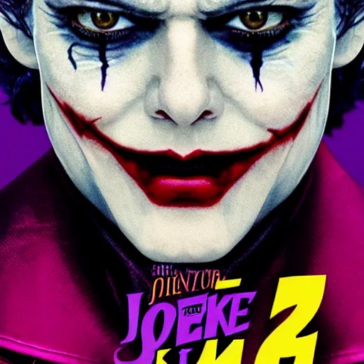 Image similar to breathtaking awe inspiring Emma Stone as The Joker 8k hdr movie poster