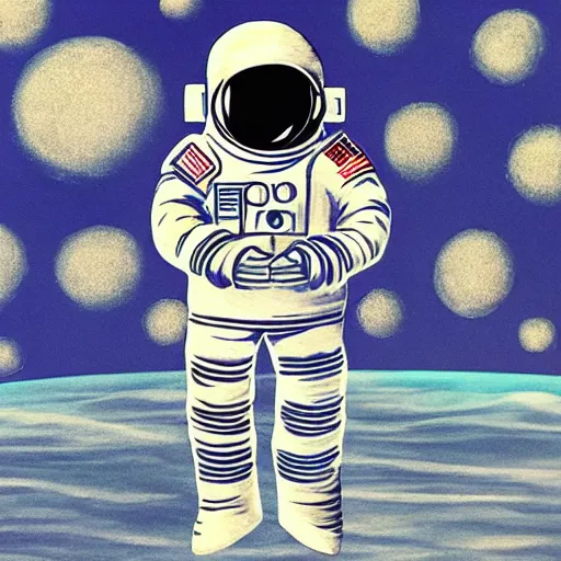 Prompt: art deco astronaut
