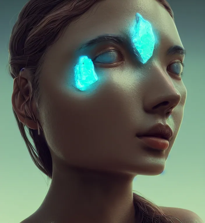 Image similar to goddess close-up portrait. bioluminiscent creatures, intricate artwork by Tooth Wu and wlop and beeple. octane render, trending on artstation, greg rutkowski very coherent symmetrical artwork. cinematic, hyper realism, high detail, octane render, 8k