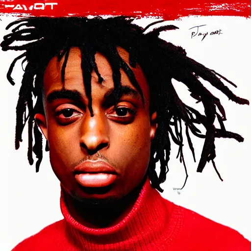 Prompt: playboi carti new album cover, red, album art, album cover