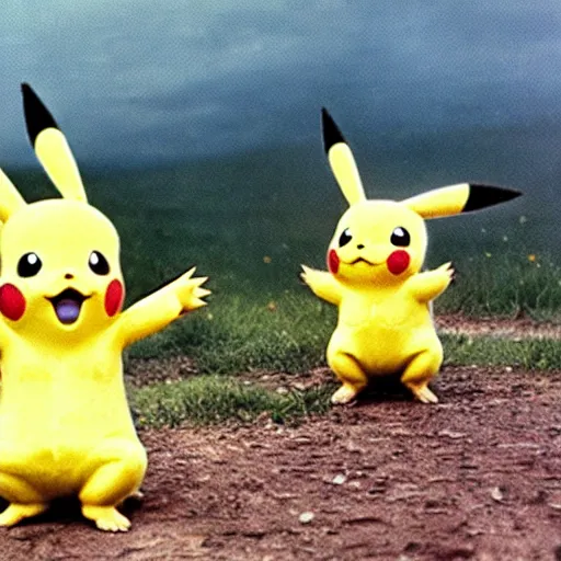 Image similar to The first pikachu found in nature, circa 1992, photograph