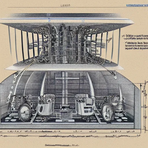 Image similar to blueprint of a time machine