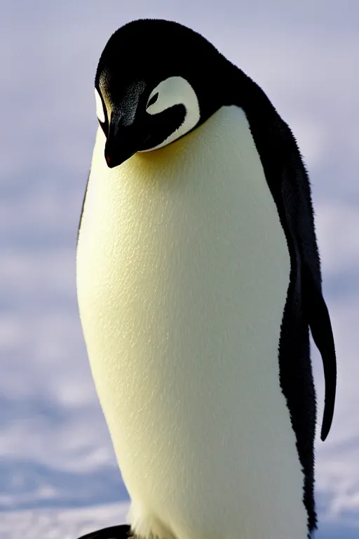 Image similar to a half penguin half rabbit, national geographic photograph