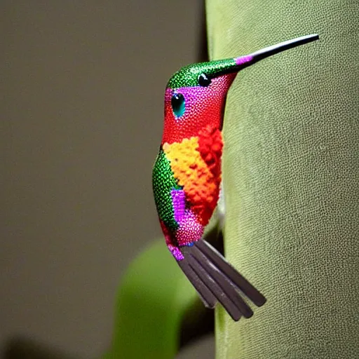 Prompt: animatronic!!!! hummingbird