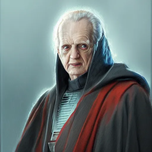 Prompt: epic portrait of palpatine from star wars, detailed, digital painting, artstation, concept art, donato giancola, joseph christian leyendecker, wlop, boris vallejo, breathtaking, high details, extremely detailed, establishing shot, artistic, hyper realistic, octane render