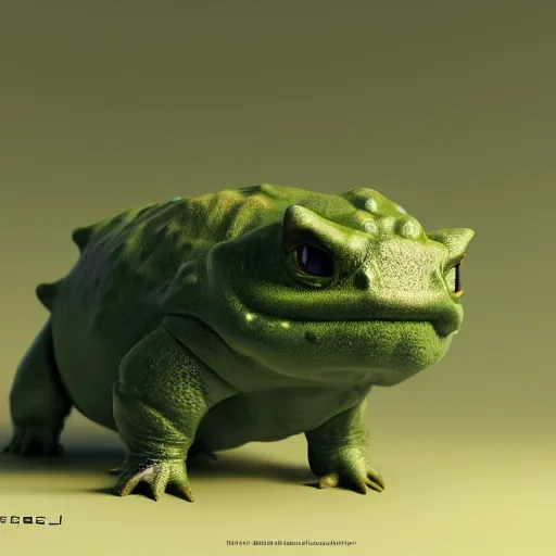 Prompt: hyperrealistic bulbasaur, stunning 3 d render inspired by istvan sandorfi & greg rutkowski & mike judge, perfect symmetry, dim volumetric cinematic lighting, 8 k octane comprehensive render, extremely mega hyper - detailed and lifelike attributes & atmosphere, intricate, realistic flesh texture, masterpiece, artstation, stunning,