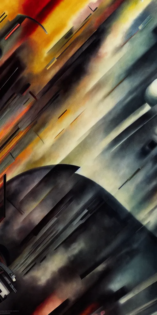 Image similar to hyperrealism wallpaper in style of denis villeneuve, giger, kandinsky