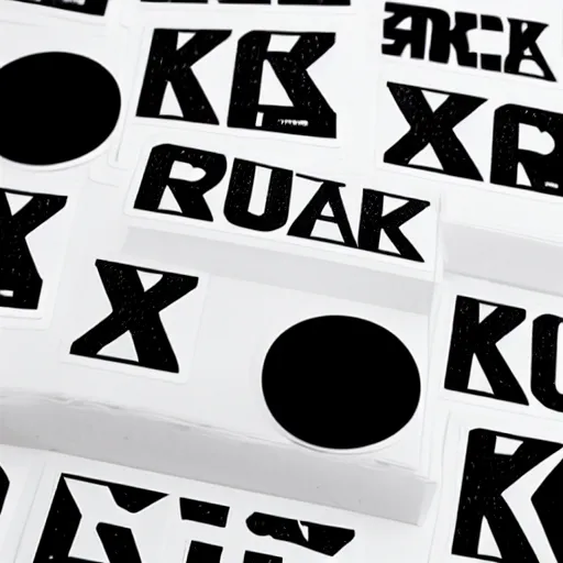 Image similar to black on white graphic design typography stickers in style of david rudnick, eric hu, acid, y 2 k