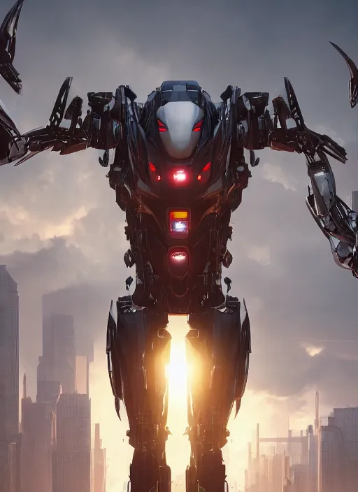 Image similar to unreal engine, octane render, 8 k, spiderman resembling mecha, techno mystic, by greg rutkowski,, maxim verehin, greg rutkowski, masterpiece, sharp focus, 3 d rendering. unreal engine. amazing likeness. very detailed.