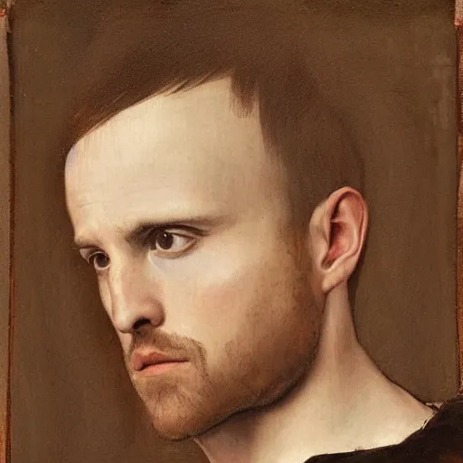 Image similar to renaissance portrait of jesse pinkman