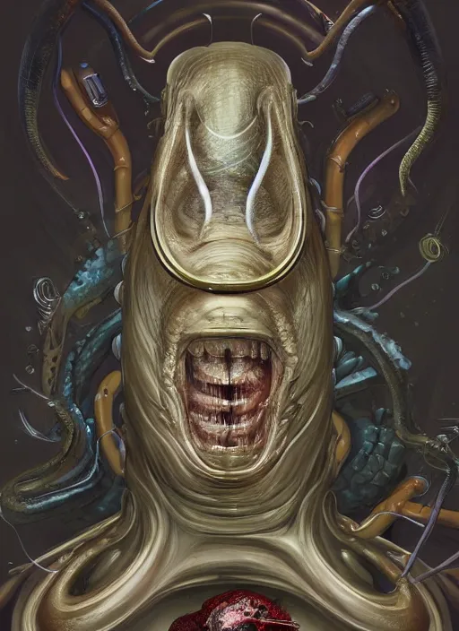 Prompt: full body picure of slimy mollusk as elon musk!!!, anthropomorphic character, drool, concept art, intricate, elegant, highly detailed, digital painting, artstation, wallpaper, smooth, sharp focus, illustration, art by giger and artgerm and greg rutkowski and alphonse mucha