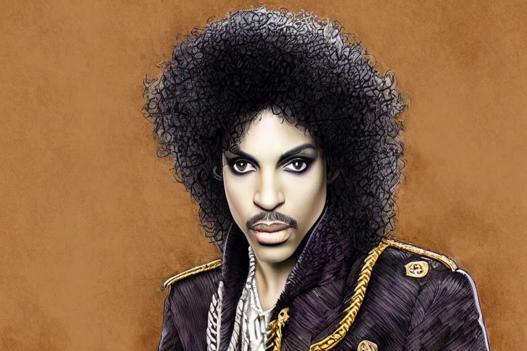 Prompt: beautiful portrait photo of prince, very detailed, digital art