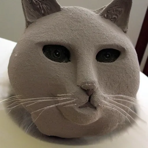 Prompt: cat made from sand