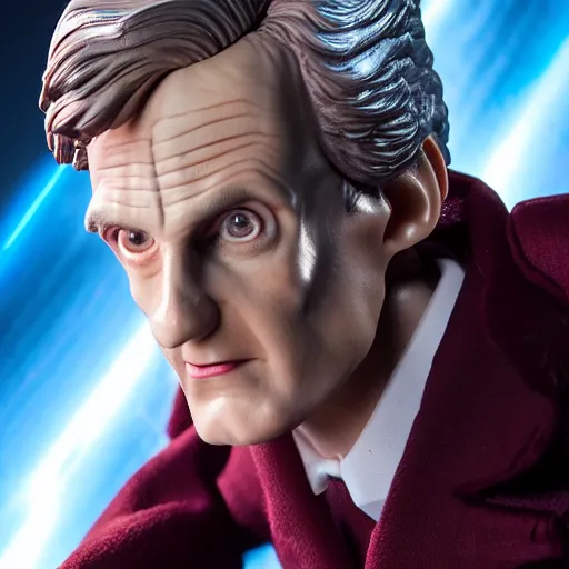 Prompt: the new doctor who action figure, product photo, studio lighting