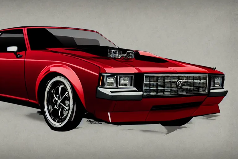 Prompt: digital illustration of buick grand national gnx, by makoto shinkai, ilya kuvshinov, lois van baarle, rossdraws, basquiat