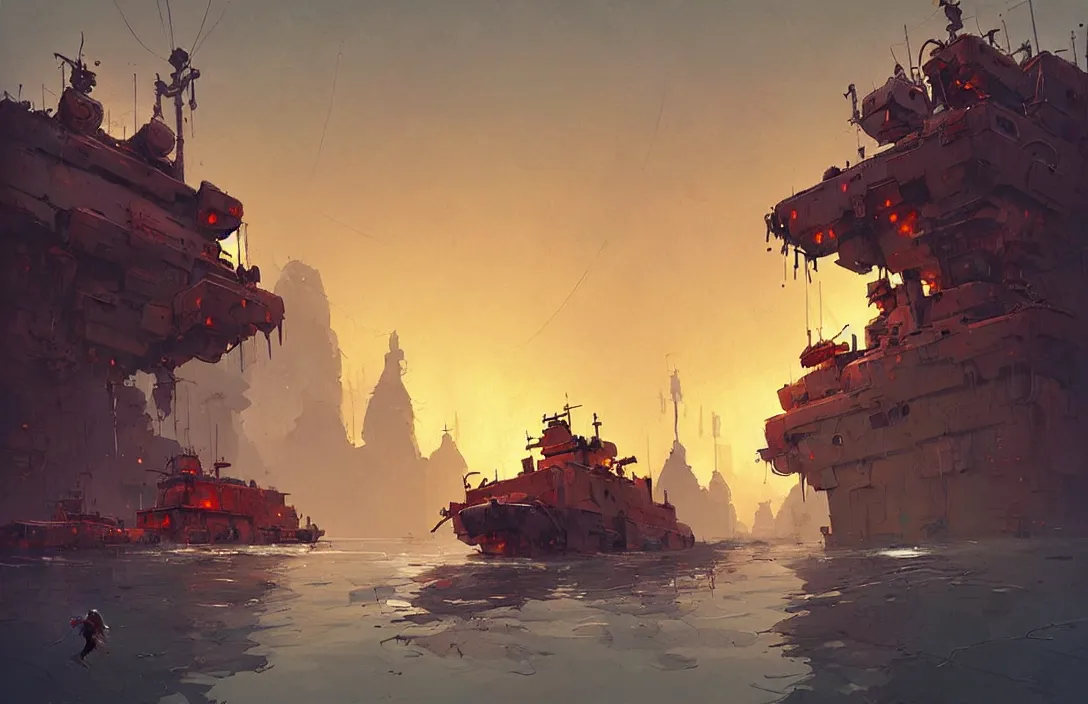 Prompt: ian mcque style floating boats, detailed painting, epic lighting, by ian mcque, ian mcque, and ian mcque