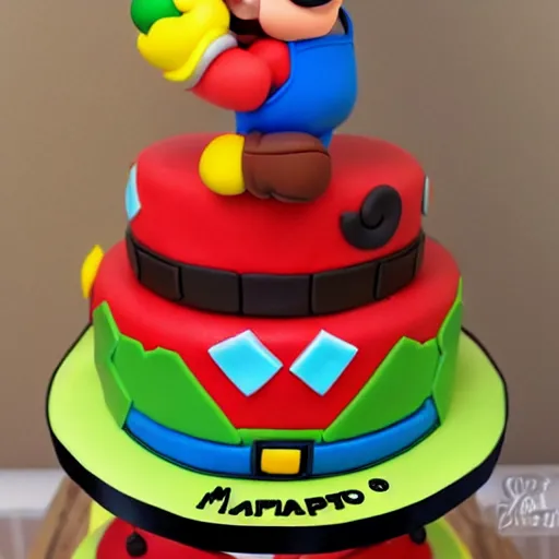 Image similar to a mario brothers cake