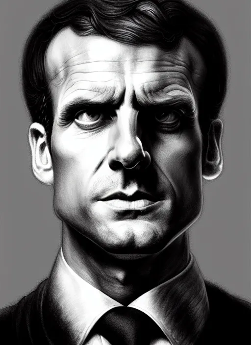 Image similar to portrait of stoic looking emmanuel macron as in the vigo carpathian painting, full body, military uniform, fantasy, intricate, elegant, beautiful, highly detailed, charcoal, centered, dark, smokey, digital painting, artstation, concept art, smooth, sharp focus, illustration, art by artgerm and greg rutkowski and alphonse mucha