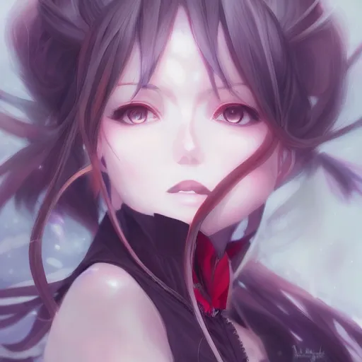 Image similar to anime portrait of a vampire as an anime girl by Stanley Artgerm Lau, WLOP, Rossdraws, James Jean, Andrei Riabovitchev, Marc Simonetti, and Sakimichan, trending on artstation