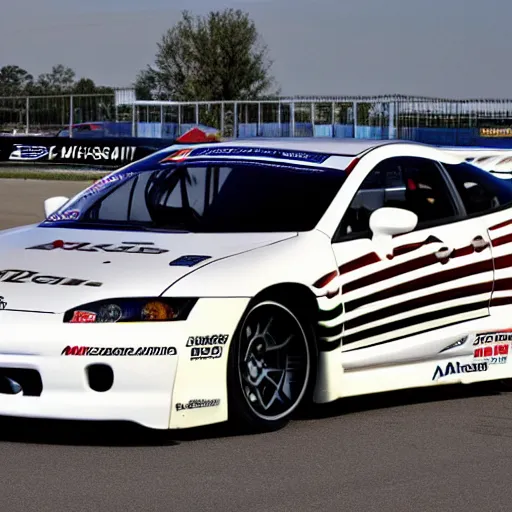 Image similar to Mitsubishi eclipse 2003 highly detailed racing car