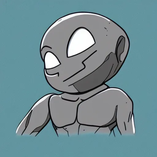 Image similar to gray alien in the style of akira toriyama