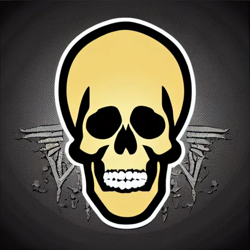 Image similar to death metal themed skull shaped microphone vector logo for a record label, dark, horrorcore, grunge, golden ratio