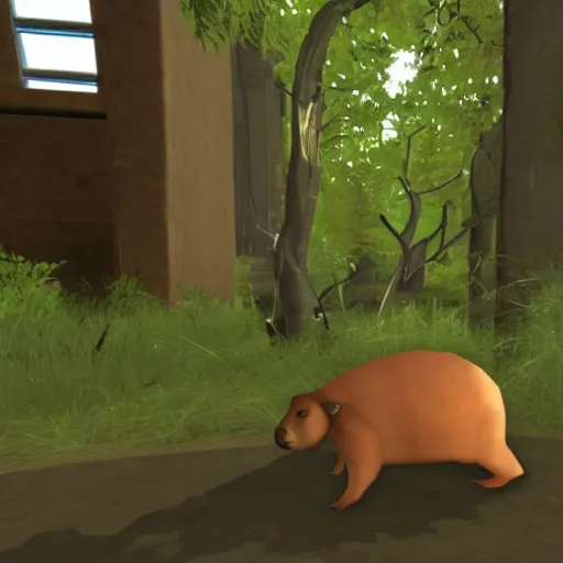 Prompt: capybara from half - life