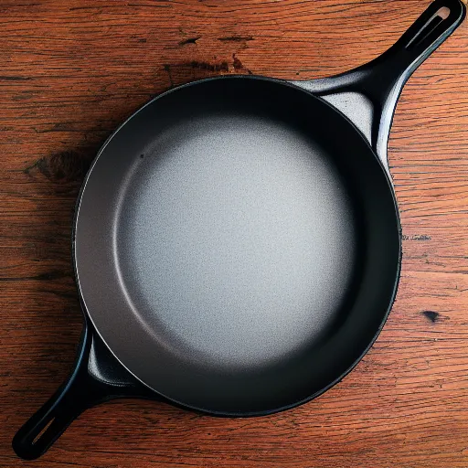 Prompt: minimal iron cast pan inspired by Stur