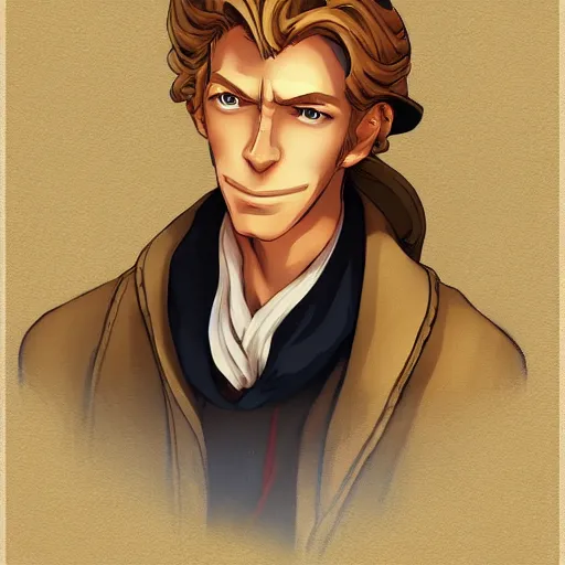 Prompt: portrait of guybrush threepwood, anime fantasy illustration by tomoyuki yamasaki, kyoto studio, madhouse, ufotable, trending on artstation