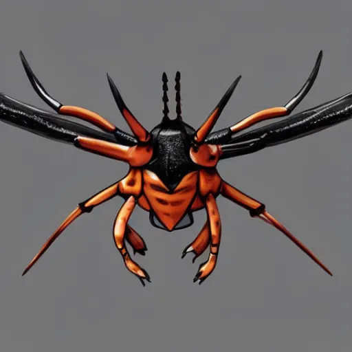 Image similar to A pokemon that looks like a stag beetle,The carapace spreads out like a pumpkin，Trending on art station. Unreal engine.