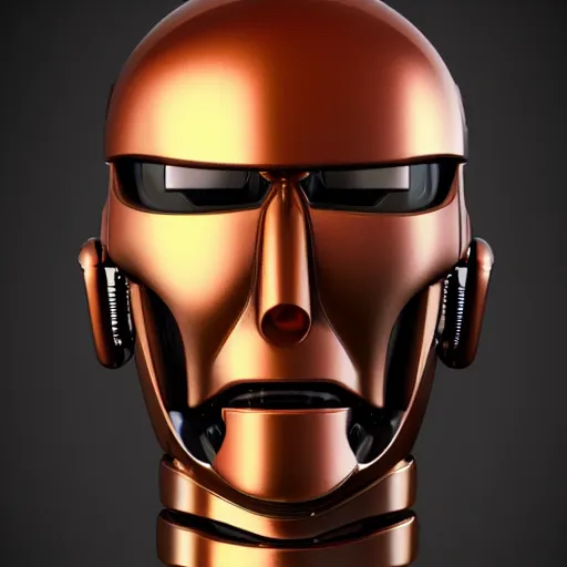 Image similar to headshot closeup of a robot android on sale in the year 2550, intricate mechanics, ,octane render, 8k, dramatic lighting