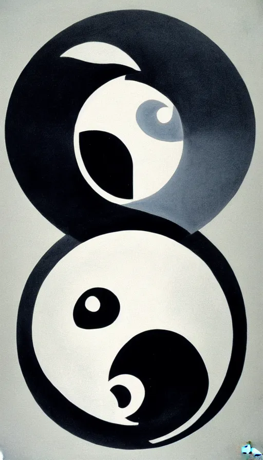 Image similar to Abstract representation of ying Yang concept, by John Martin