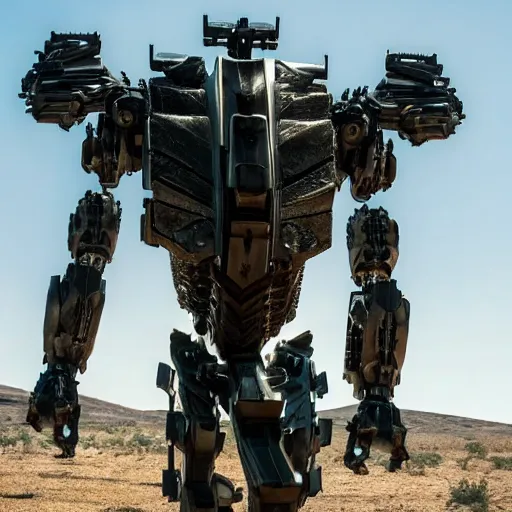 Image similar to cinematic still from westworld and real steel, very close shot of intricate ornate armored core head by fujioka kenki and by mamoru nagano,