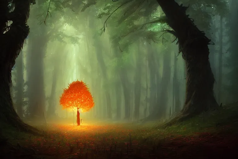 Tutorial, How to paint a Glowing Forestscape #artoftheweek #artistont