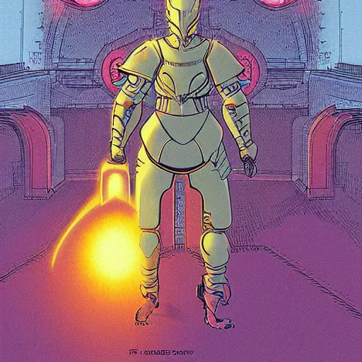 Image similar to techno - spirit utopian gallant knight, future perfect, award winning digital art by moebius