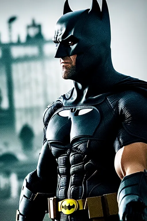 Prompt: cinematic still of jason statham as batman 8 k