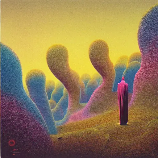 Image similar to tame impala album cover made by zdzisław beksiński