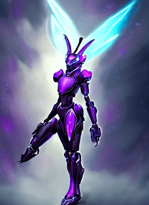 Image similar to cinematic goddess full shot, beautiful stunning hot anthropomorphic robot mecha female dragon, sleek dragon head, metal ears, led purple eyes, smooth fuschia skin, smooth silver armor, floating in space, eating a planet, epic proportions, epic size, epic detail, furry art, dragon art, giantess art, warframe fanart, furaffinity, octane