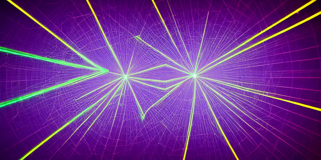 Prompt: cool geometric triangular figure in a neon laser light - great for backgrounds and wallpapers