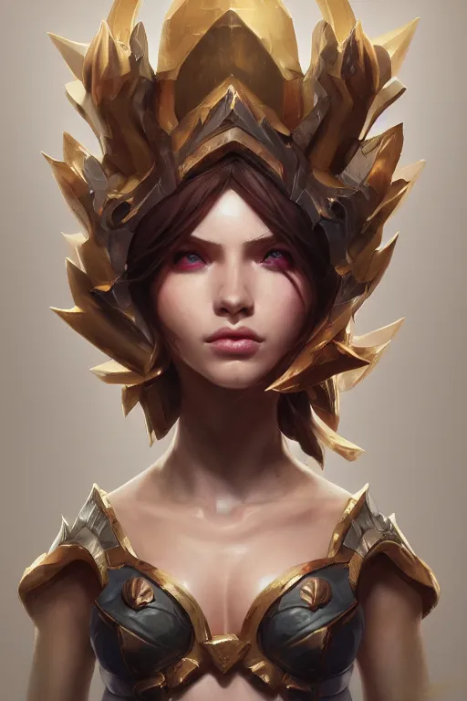 Image similar to league of legends portrait, au naturel, hyper detailed, digital art, trending in artstation, cinematic lighting, studio quality, smooth render, unreal engine 5 rendered, octane rendered, art style by klimt and nixeu and ian sprigger and wlop and krenz cushart.