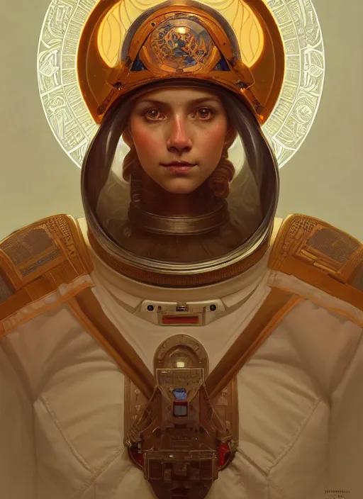 symmetry!! portrait of a warrior astronaut, midsommar | Stable ...