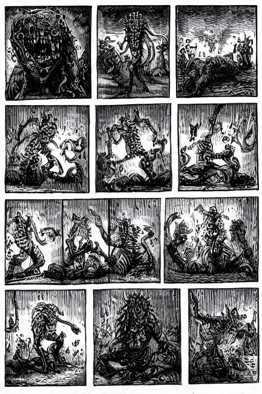 Image similar to disturbing pages from the necronomicon zarono,