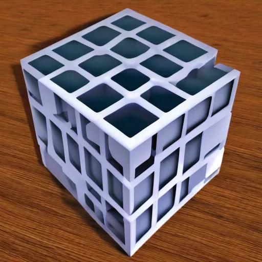 Prompt: 4 d cube